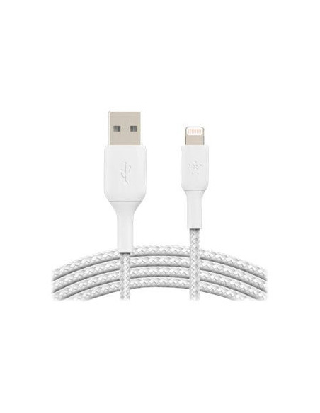 Lightning to USB-A Cable Braided 1M Whit