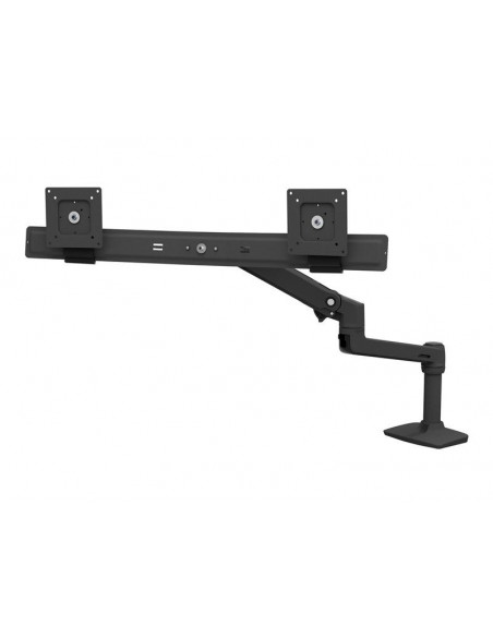 LX Desk Dual Direct Arm Matte Black