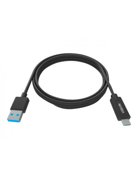 VISION 2m Black USB-C to USB-3.0A Cable