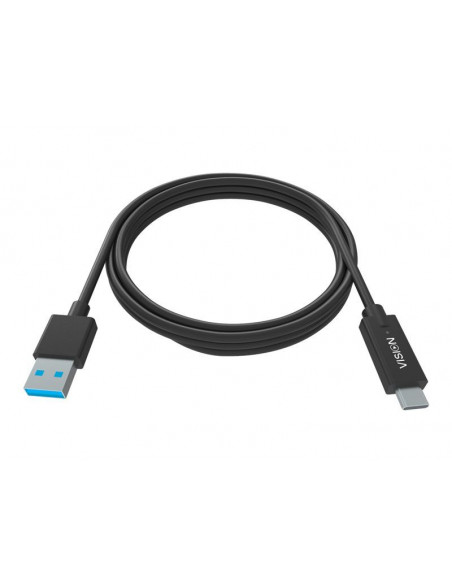 VISION 1m Black USB-C to USB-3.0A Cable