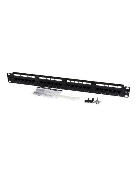 24 Port 1U Rackmount Cat6 Patch Panel
