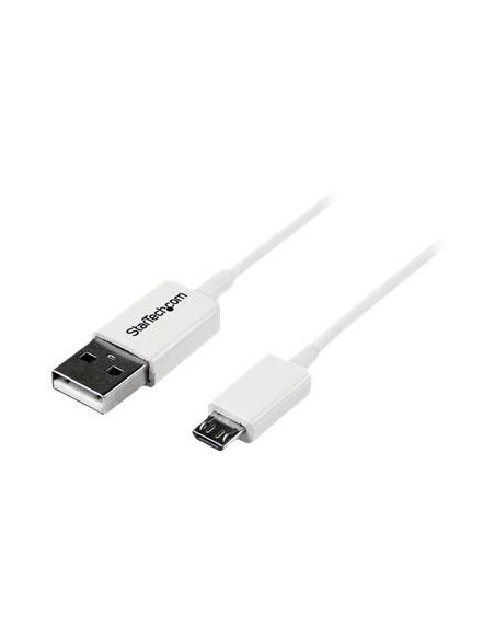 1m White Micro USB Cable - A to Micro B
