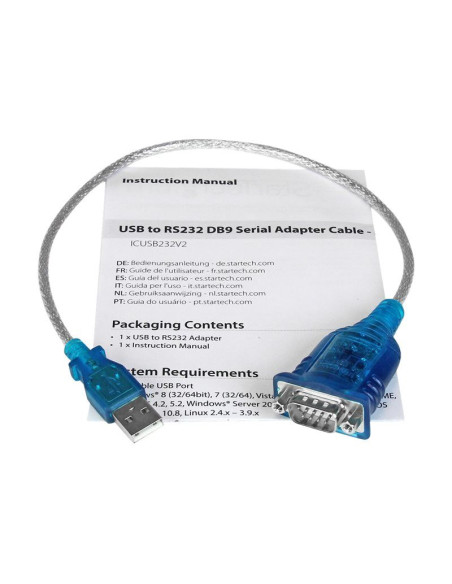 1 Port USB to RS232 DB9 Serial Adapter
