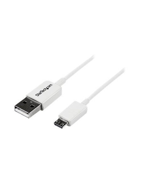 2m White Micro USB Cable - A to Micro B