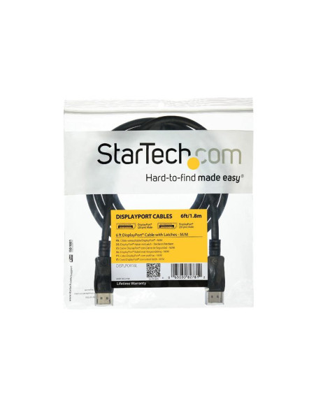 0.5m DisplayPort 1.2 Cable with Latches