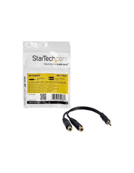 6p Stereo Splitter Cable 3.5 to 2x 3.5mm