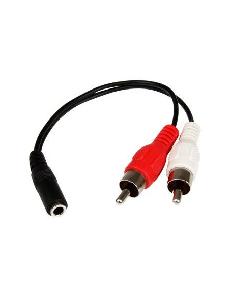 6in Stereo 3.5mm M to 2x RCA F Cable