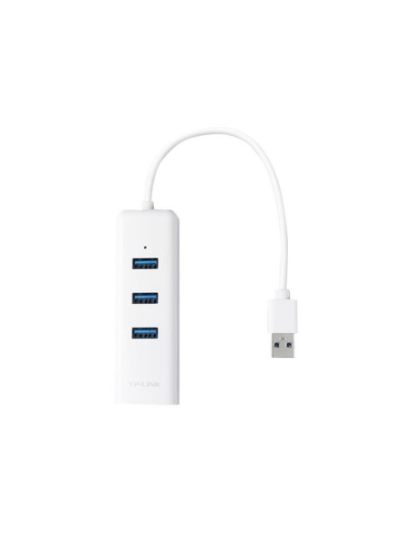 3-Port USB 3.0 Hub GB Ethernet Adapter